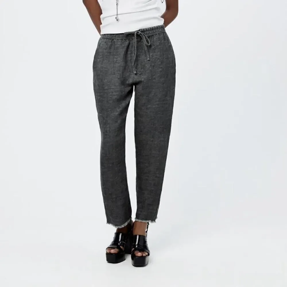 ZARA ZW COLLECTION LINEN BLEND JOGGER PANTS